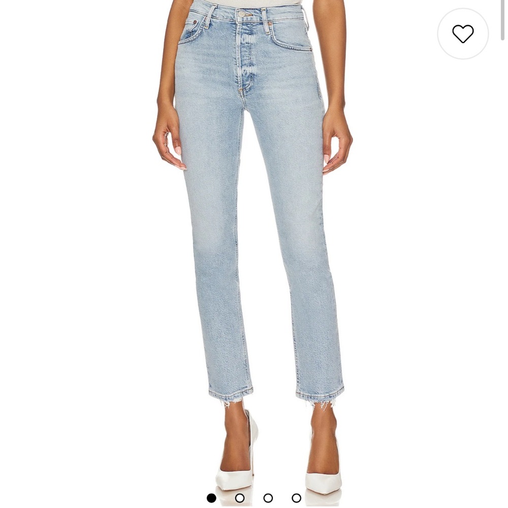 Agolde Women's Light Blue Straight Leg Jeans